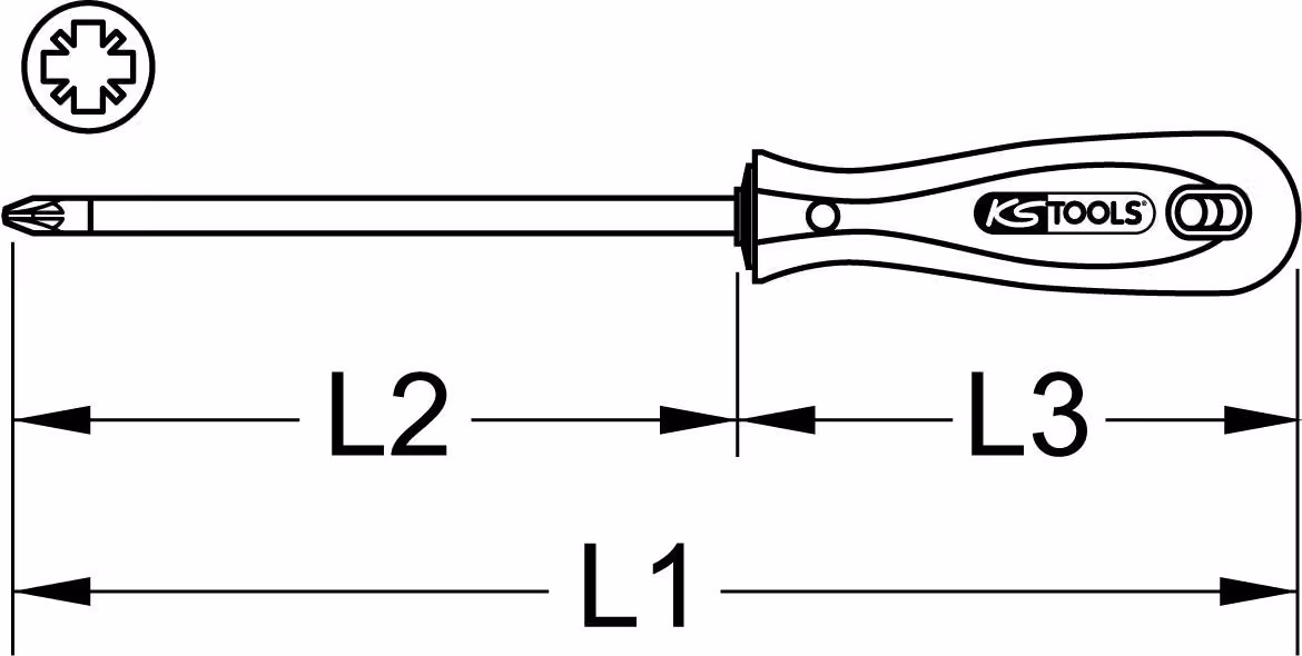 KS Tools 153.1041 1531041 Phillips screwdriver PZ 2