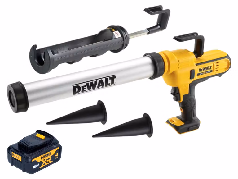 Pistola per calafataggio a batteria DeWalt DCE 581 NK 18 V 310 ml + 1x batteria ricaricabile 4,0 Ah + custodia - senza caricabatterie