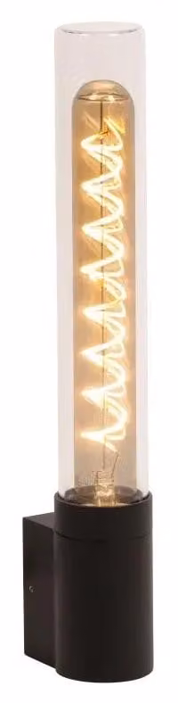 Apparecchio di illuminazione a parete PILAR, per esterni, colore nero, 2 attacchi E27, 6W, grado di protezione IP54, vetro