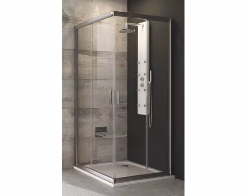 Un lato della cabina doccia RAVAK Blix BLRV2K-120 satinato+trasparente 1XVG0U00Z1