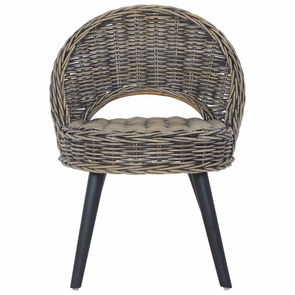 vidaXL Poltrona Kubu-Rattan Nero