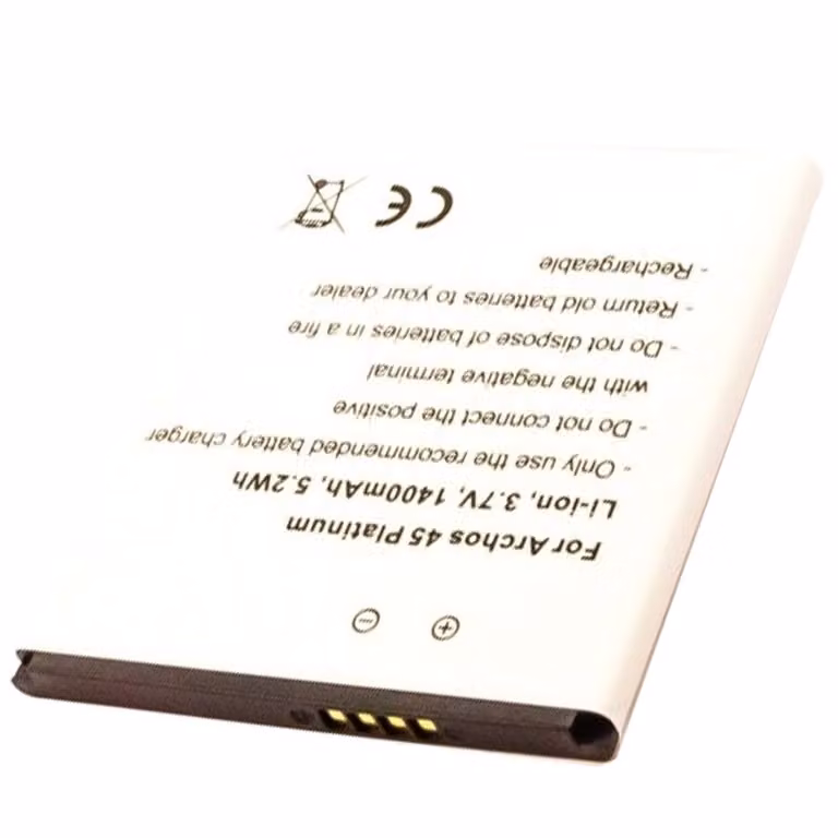 ARCHOS 45 Platinum batteria AC1600A Li-Ion 3,7 Volt con 1400mAh, 5,2Wh