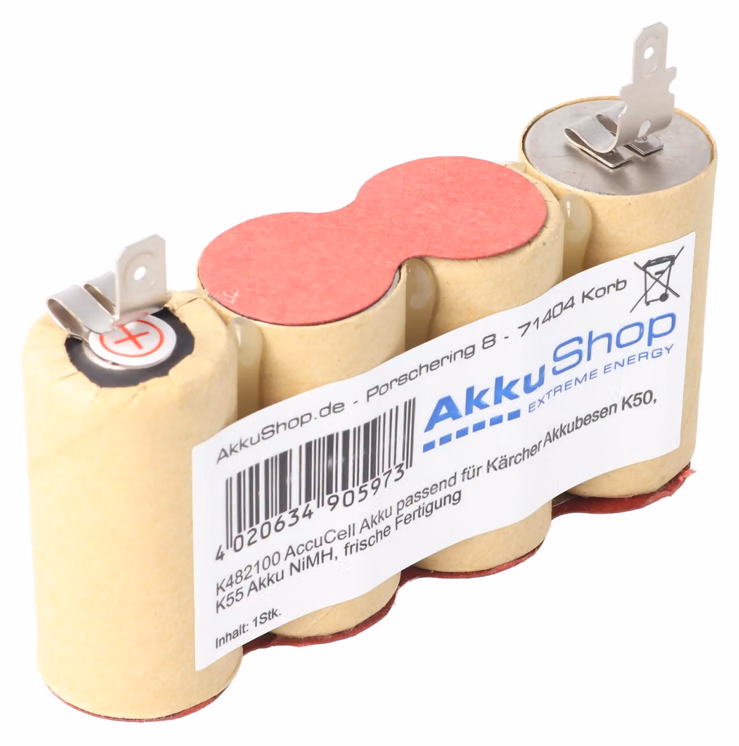 Batteria AccuCell adatta alla scopa a batteria Kärcher K50, K55 Batteria NiMH, produzione fresca