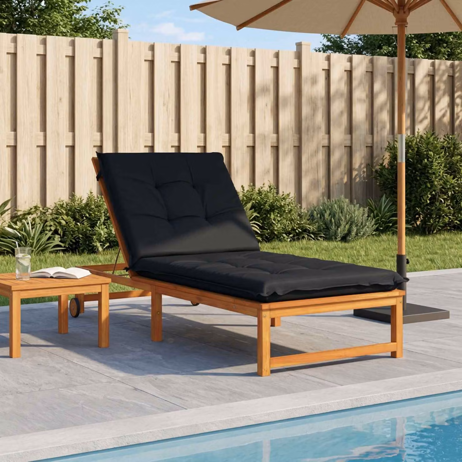 vidaXL Cuscino per Lettino GEMERT 100% Poliestere Blu Scuro