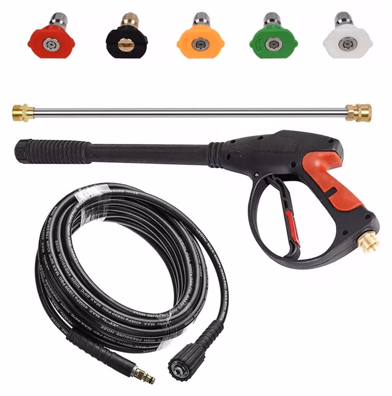 Elzusha - Pistola a pressione alta da 4000 PSI per auto e giardino