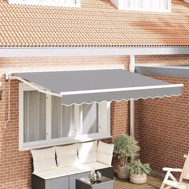 Struttura della tenda Regolabile-Telaio per tenda da sole Bianco 3,5 x 2 m Acciaio 481517