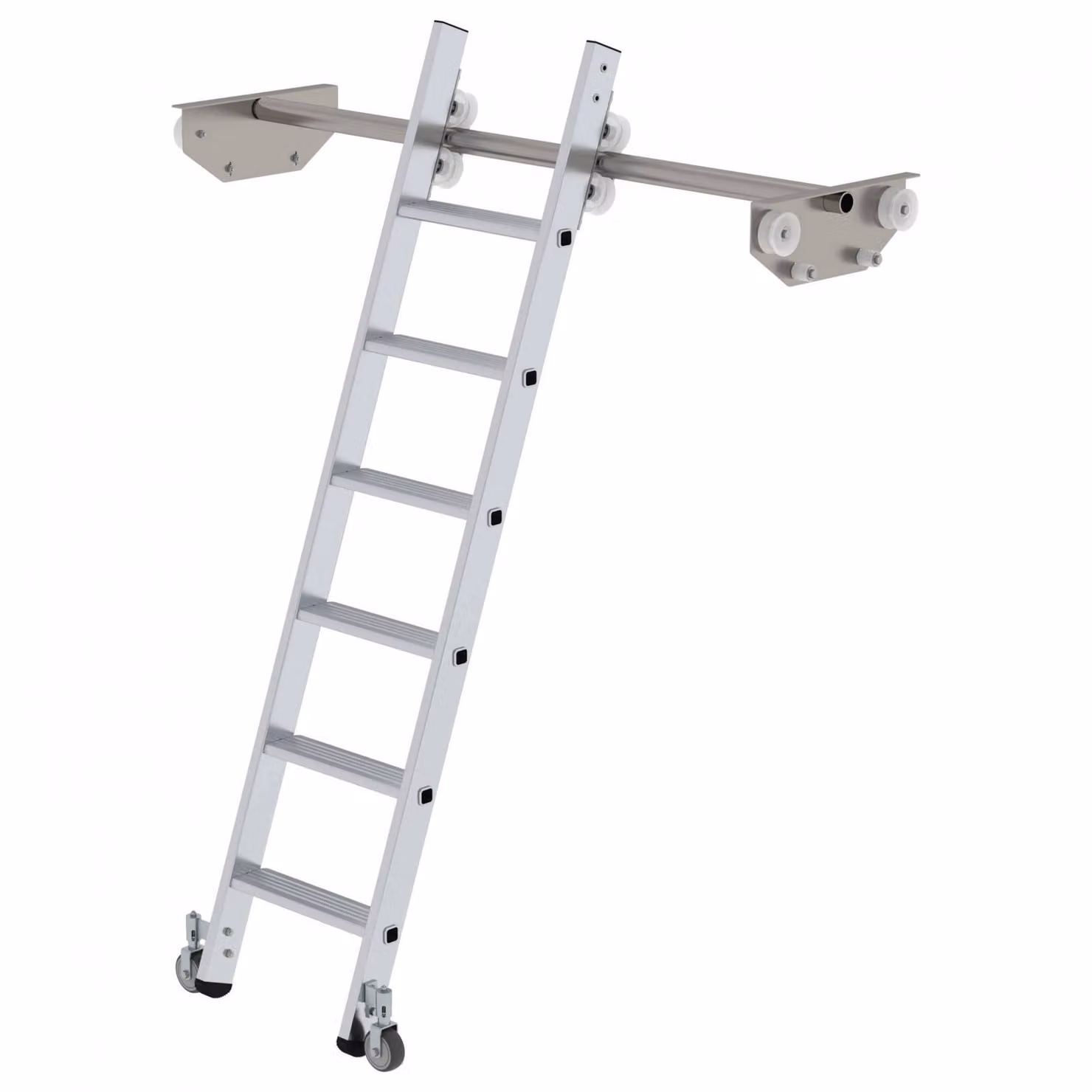 Scaletta mobile per scaffalatura doppia 6 gradini