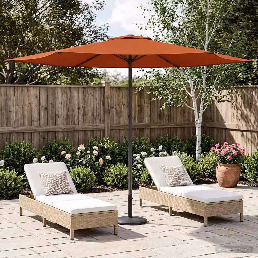 Maison Exclusive - Ombrellone da giardino rettangolare, 3 x 3 metri, in poliestere, color terracotta