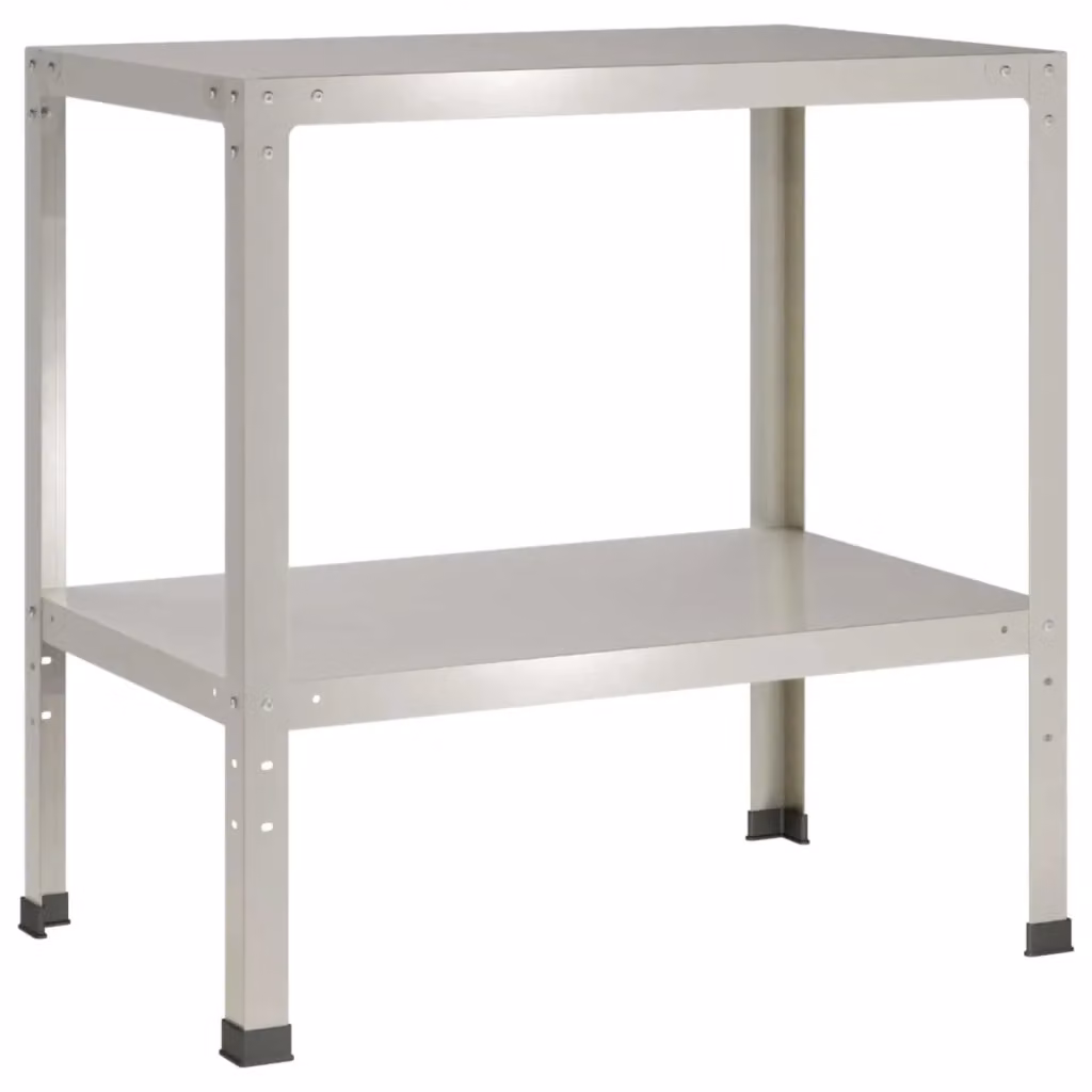 Tavolo da rinvaso vidaXL in acciaio inox argento L 60 cm x P 50 cm x H 80 cm – 2