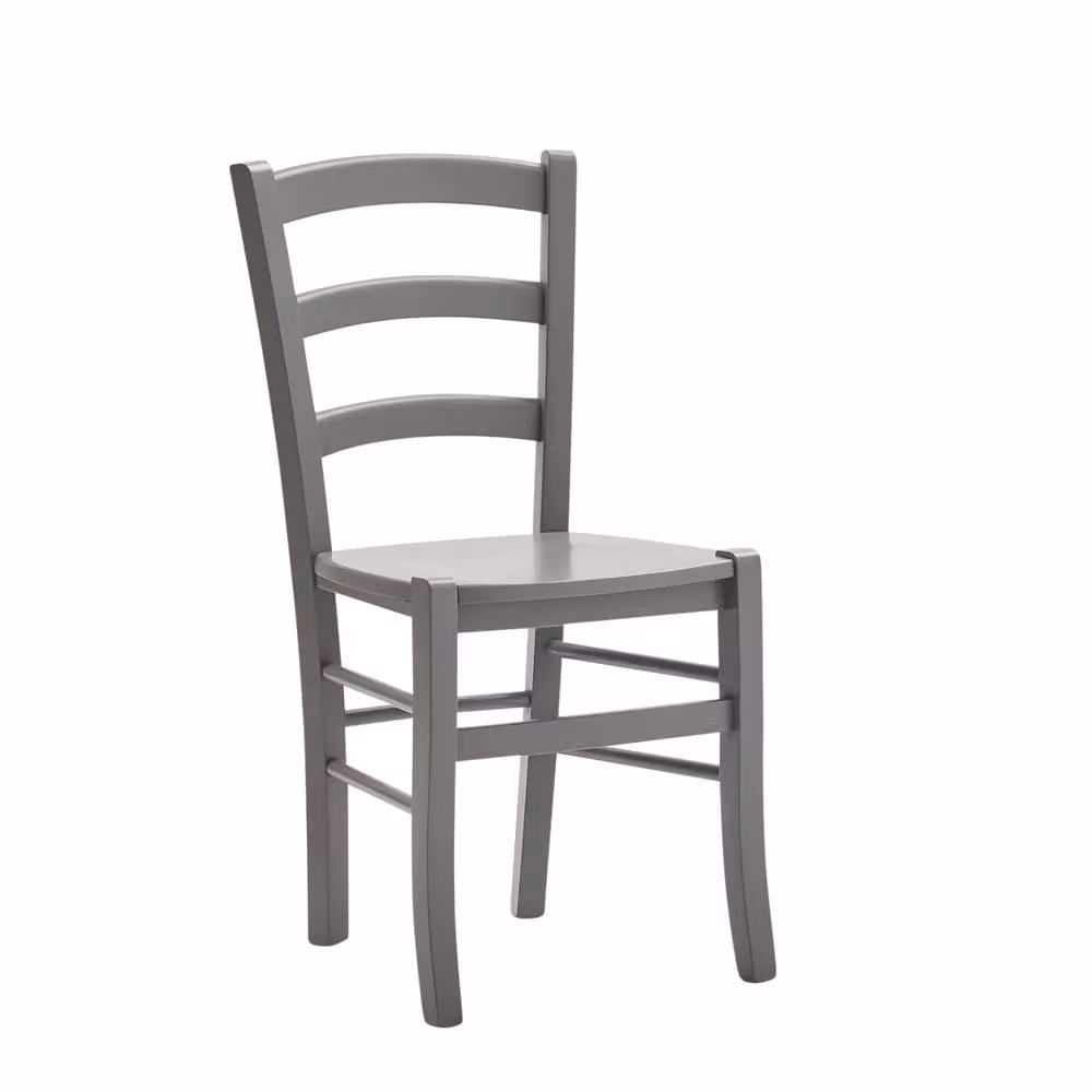 Set di 2 sedie shabby chic in legno di faggio laccato grigio Mobili 2G