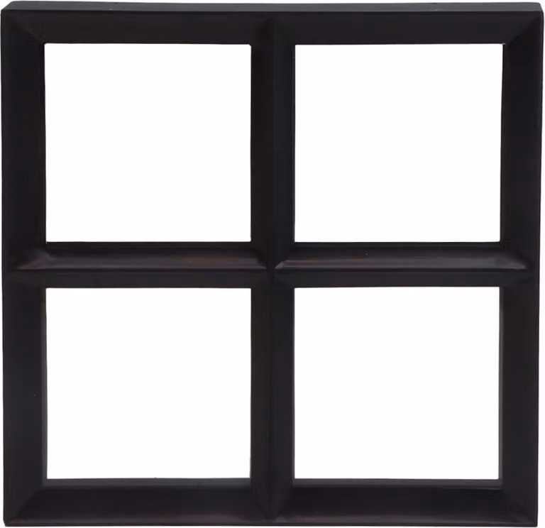 Finestra in acciaio nero quadrata 400 x 400 mm