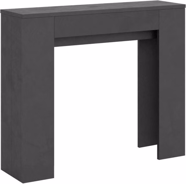 Consolle Allungabile 90x25/181 cm Pannelli in Nobilitato Slick Antracite