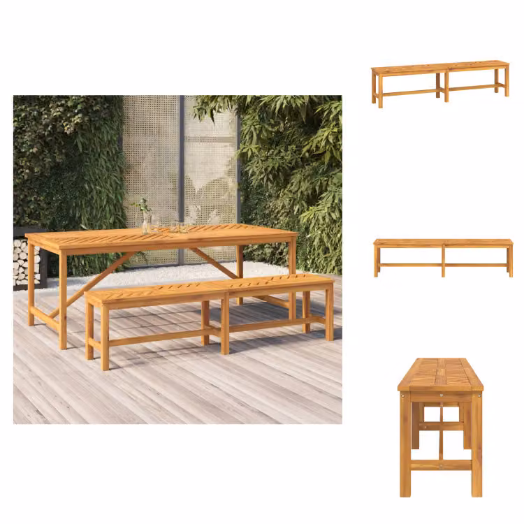 vidaXL Panchina da giardino 180 cm in legno massiccio di acacia - Panchine da giardino