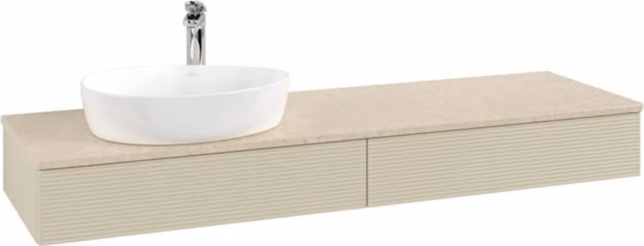 Mobiletto V&B con struttura frontale Antao 160x50cm, HL, WBP botti., si Gr m Lac