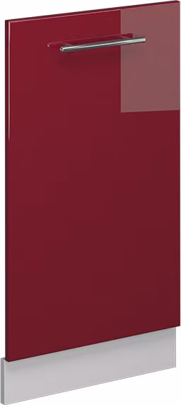Pannello frontale della lavastoviglie Vicco Fame-Line Bordeaux lucido 45 cm senza piano di lavoro, Model 54296