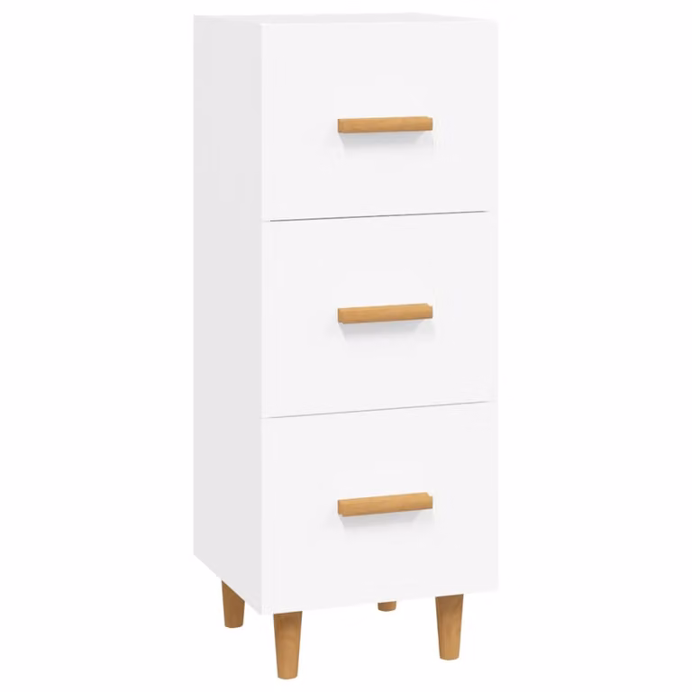 Credenza Bianca 34,5x34x90 cm in Legno Multistrato