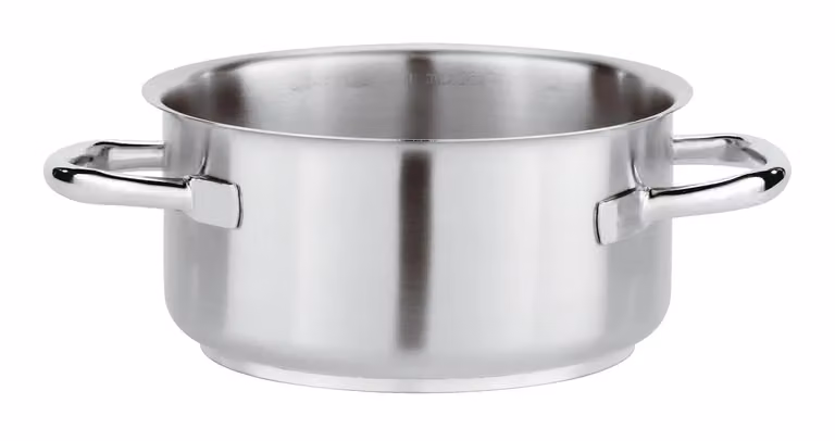 Casseruola Media Serie 1000 in acciaio inox con due maniglie per induzione, diam.20cm