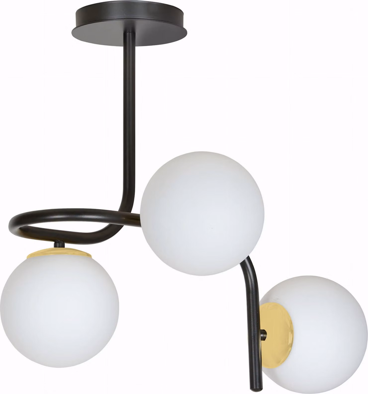 Lampada a sospensione RAGNAR bianco e nero 3xE14x10W in vetro, dimensioni: 51x57x57 cm, IP20, Emibig