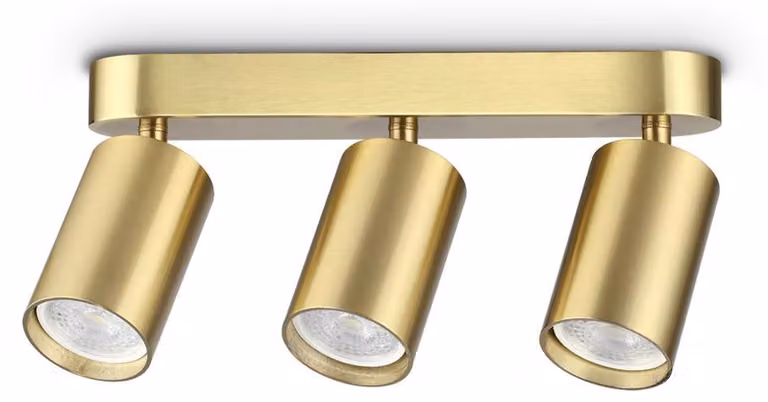 Plafoniera DYNAMITE 3 Luci Gu10 Ottone Dimmerabile IP20 Ideal Lux