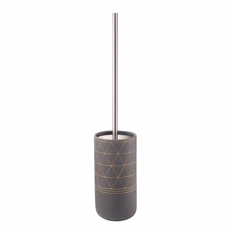 Scopino con ciuffo in setole d'appoggio in cemento 8733 Gedy serie CALIPSO Grigio