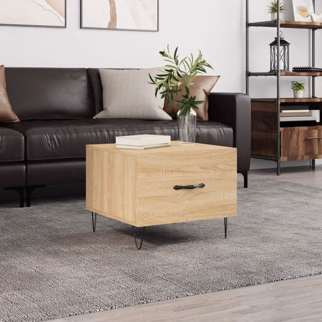 Maison Exclusive - Tavolino Sonoma in rovere 50x50x40 cm Materiale ligneo
