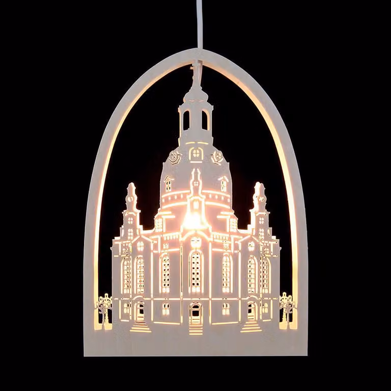 Decorazione per finestra quadro Frauenkirche LxPxH= 21,5x5,5x30cm NUOVO