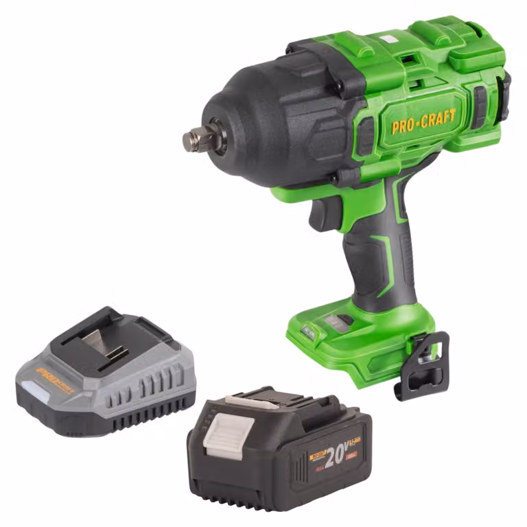 Avvitatore a impatto a batteria Procraft PWA80bb 20 V 1600 Nm 1/2" Brushless + 1x batteria 4,0 Ah + caricabatteria