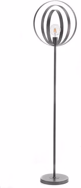 Piantana Yara Colore Cemento con Luce LED in Metallo Grigio
