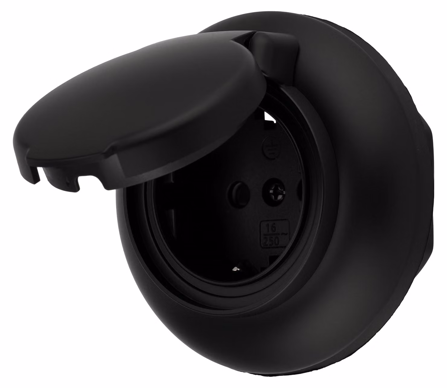 Prese a muro retro, grado di protezione IP44, morsetto a molla, all-in-one, serie VX1, finitura nera opaca