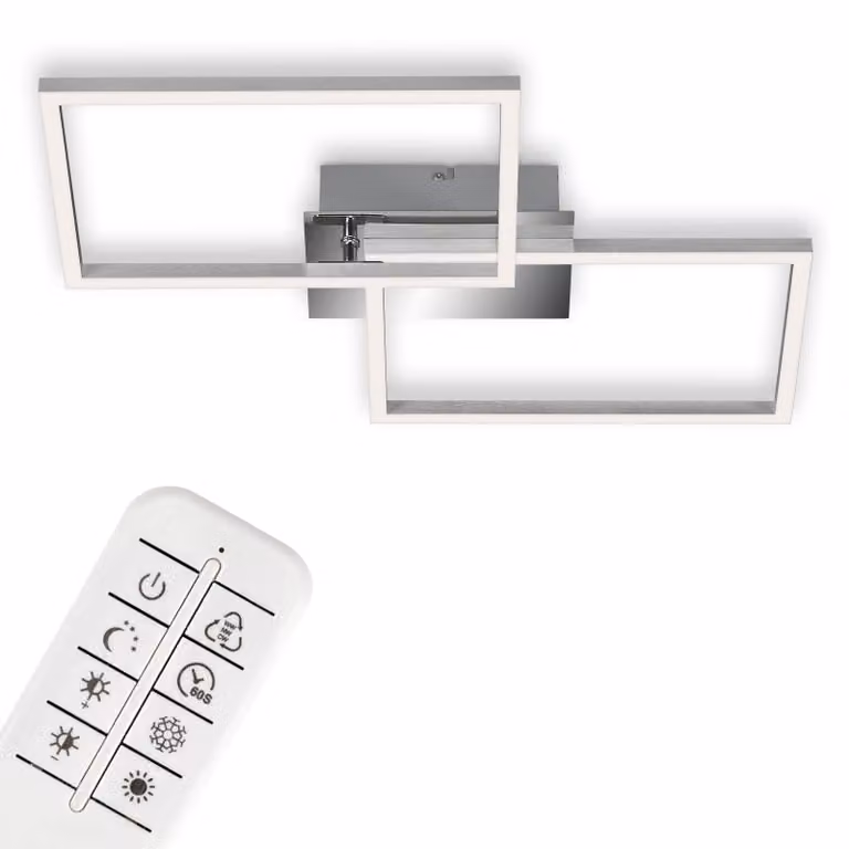 Lampada da soffitto a LED Lampada da parete Dimmerabile Telecomando CCT 30W Cromo Metallo Briloner