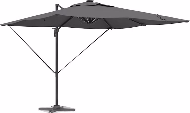 Ombrellone Antracite 286 x 284 x 270 cm Alluminio e Poliestere