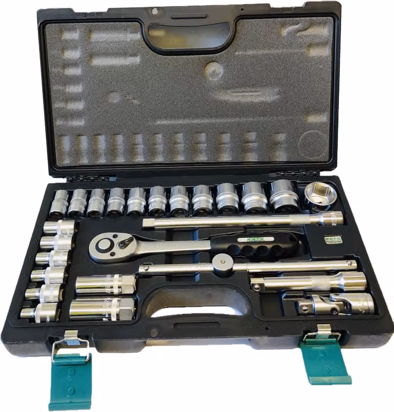 Set di chiavi a bussola da 1/2 pollice, 25 pezzi, con cricchetto, marca Honiton