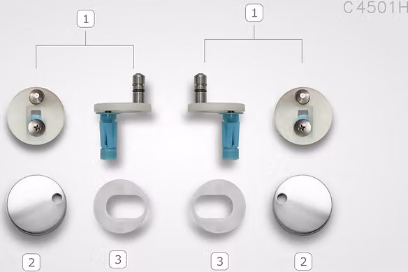 Fissaggio compatibile con Ideal Standard, Roca, Grohe, Villeroy&Boch