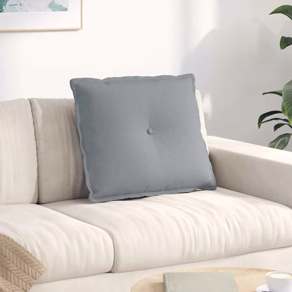 Cuscino per schiena vidaXL Grigio chiaro in poliestere L: 60 cm, P: 19 cm, H: 50 cm