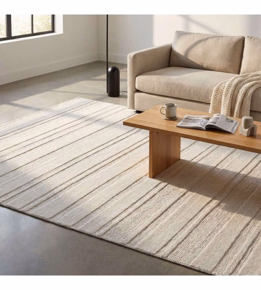 Cosma Tappeto Antoine Moderno Bianco 120x180 cm in Lana Rettangolare