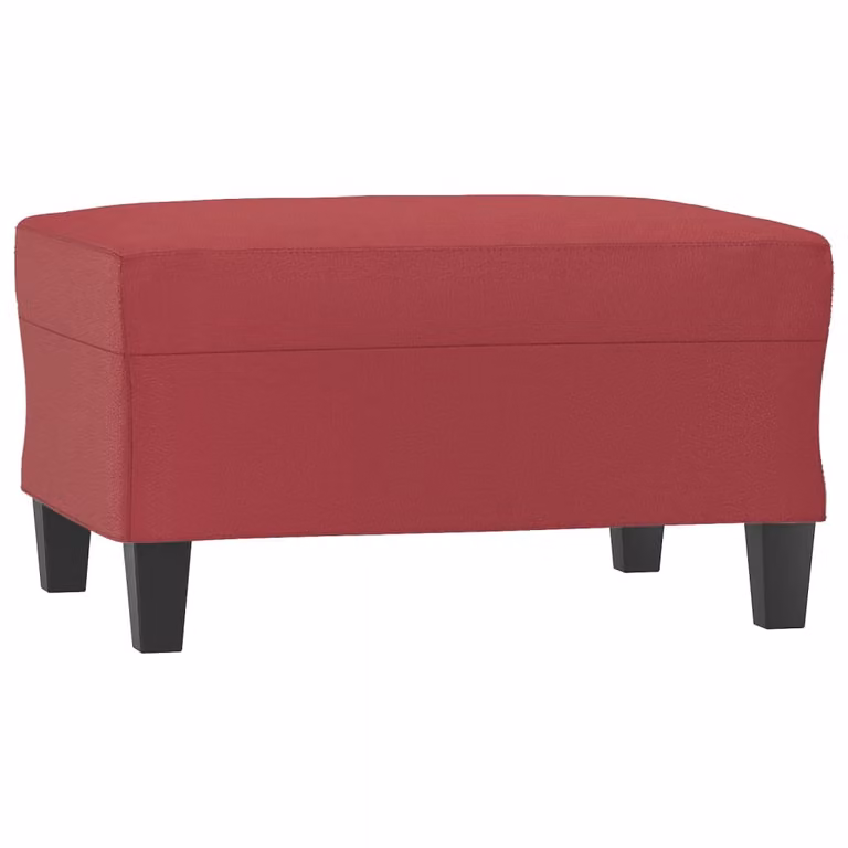 Poggiapiedi Rosso Vino 70x55x41 cm in Pelle finta