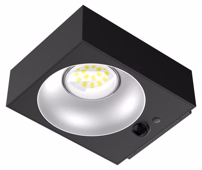 Lampada LED solare da parete 1000lm IP65 con sensore di presenza e crepuscolare - 4000K - Accensione automatica al passaggio