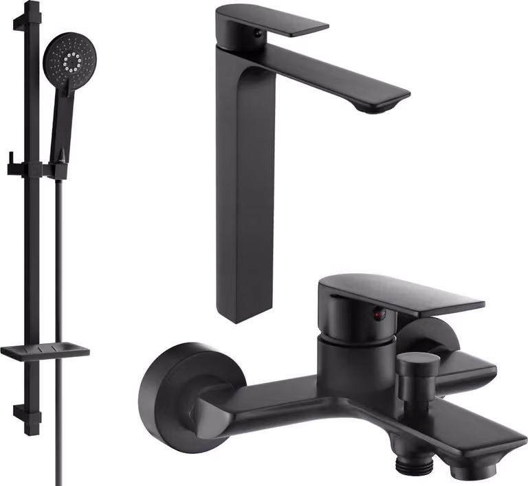Mexen Alexa DQ40 set da bagno, nero - 71213DQ40-70
