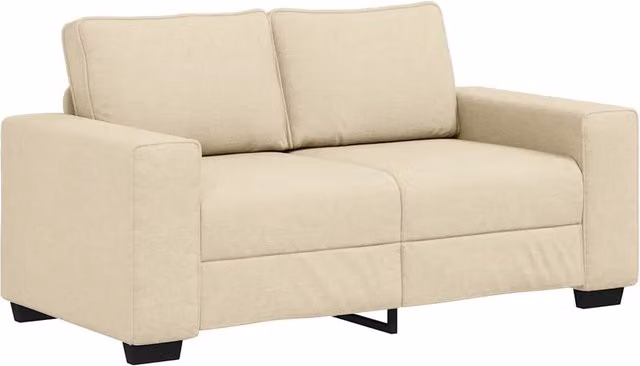 Divano | Divano da soggiorno | Sofa a 2 Posti Crema 160x77x82 cm in Tessuto