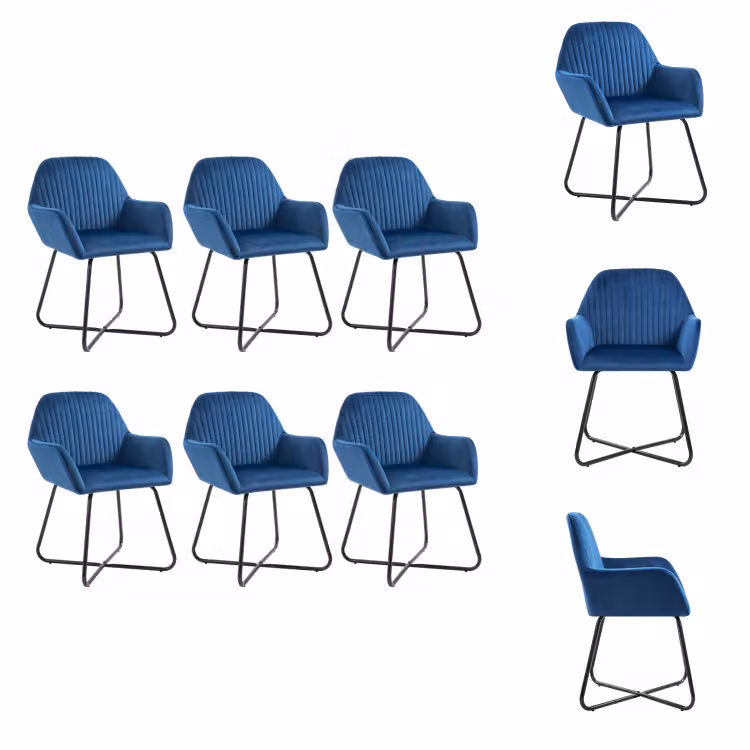 vidaXL Sedie da pranzo 6 pz. Velluto blu - Sedie da pranzo