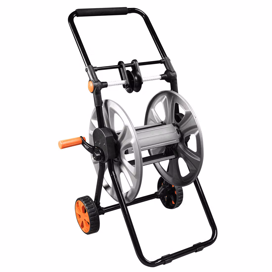 Neo Tools carrello portagomma in metallo con guida per tubo flessibile 1/2" 60m o 3/4" 20m