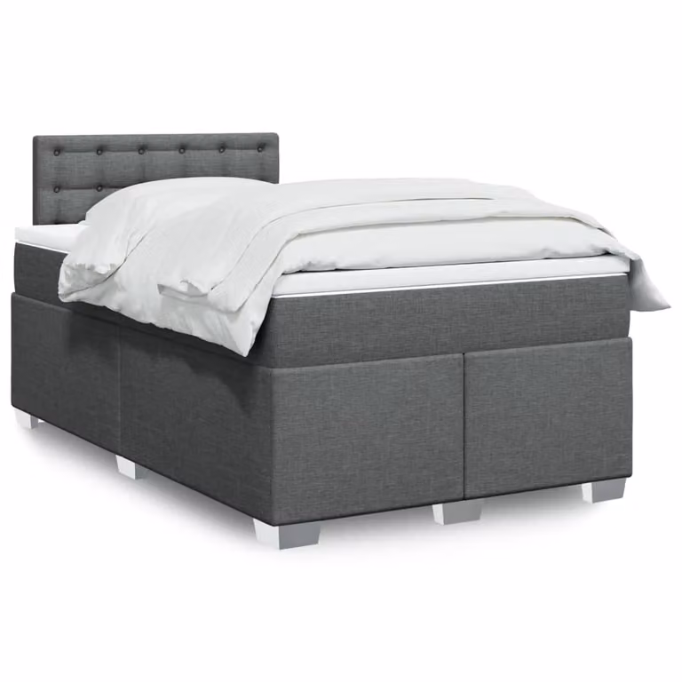 vidaXL Letto Ibrido con Materasso e Illuminazione Sotto il Letto, Grigio e Bianco, L/P/H: 200 x 120 x 100,5 cm