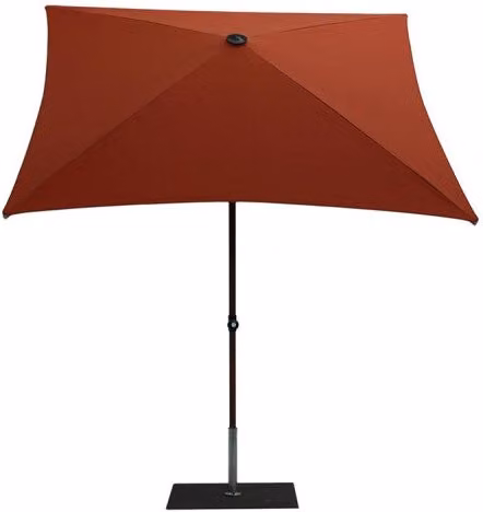 Ombrellone a palo centrale Trend Wood R300x200 cm Made in Italy - TERRACOTTA