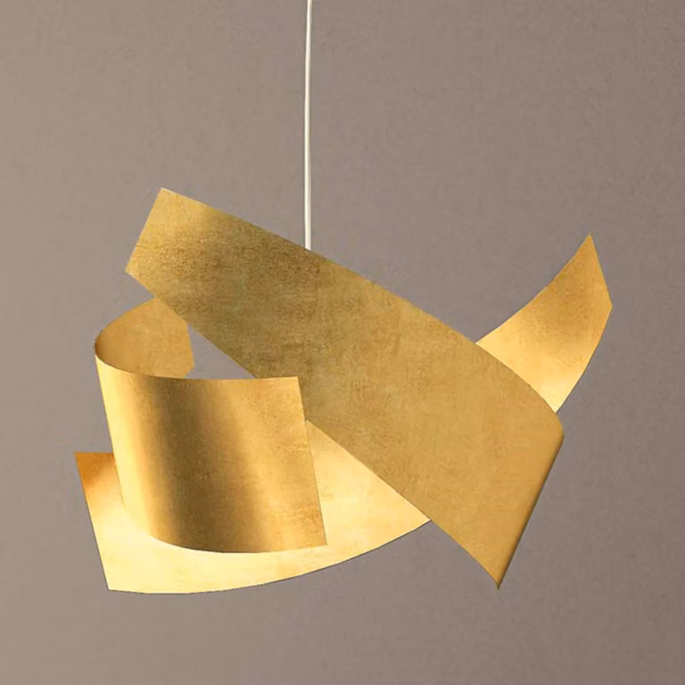 Marchetti Lampada a sospensione Ella, dimmerabile, Ottone / Oro, Soggiorno / Sala da pranzo, Metallo, Design, Lampada a sospensione