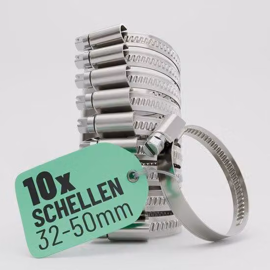 Morsetti di trazione in acciaio inossidabile 33-57 mm, regolabili, 9 mm, acciaio inossidabile