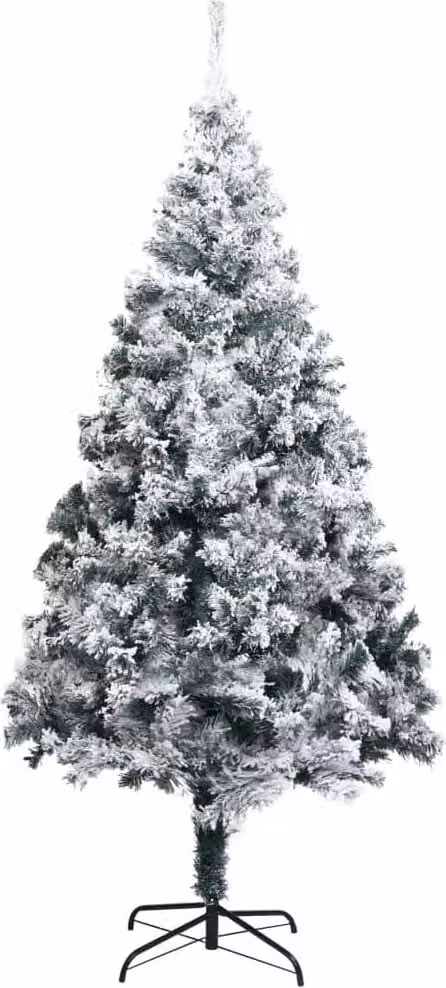 Albero di Natale Artificiale con Neve Fioccata Verde 180 cm PVC