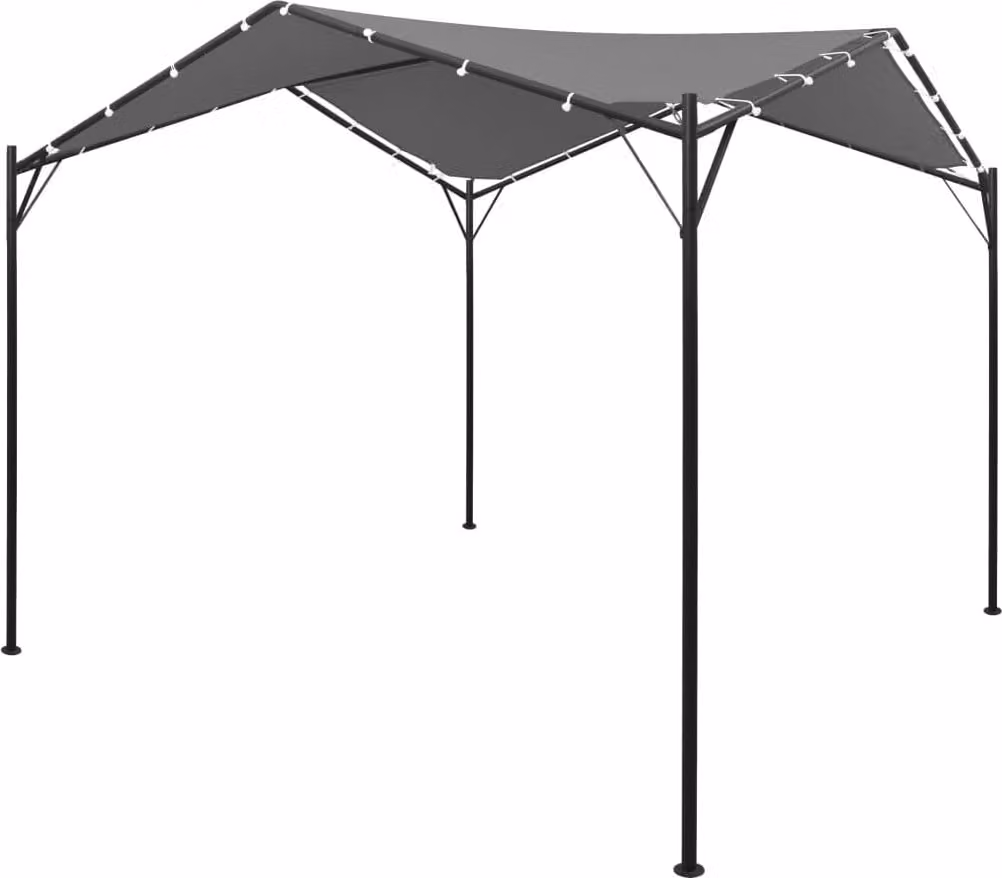 The Living Store Gartenpavillon Anthrazit 4x4 m