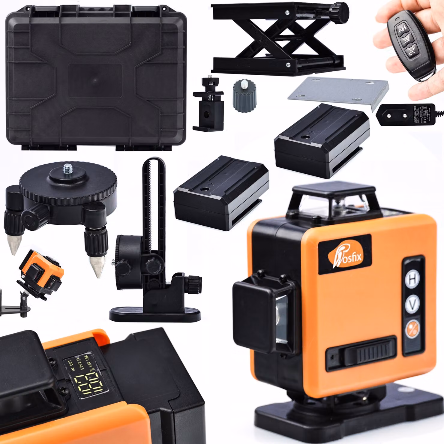 Rosfix Livella Laser Orange Tiger a 16 Linee ROT16L-L con Display in Custodia con Set