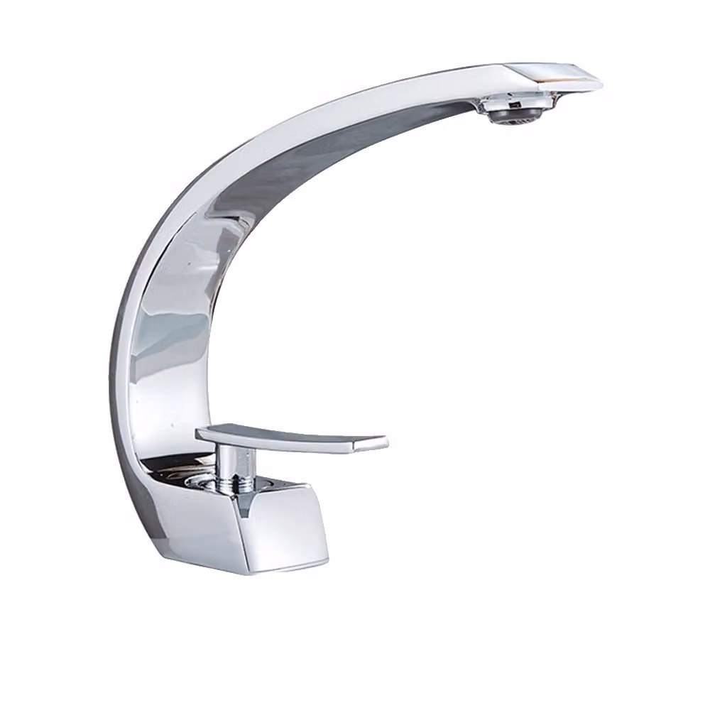 Rubinetto da bagno, design monocomando, da incasso, cromo