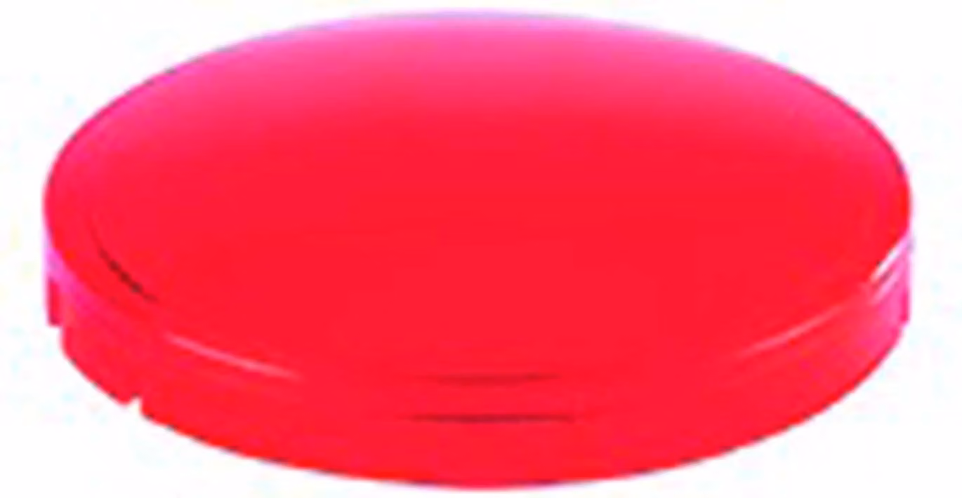 Georg Schlegel Cappuccio pulsante, bombato trasparente Colore rosso Versione scrivibile e illuminabile - 1 pezzo